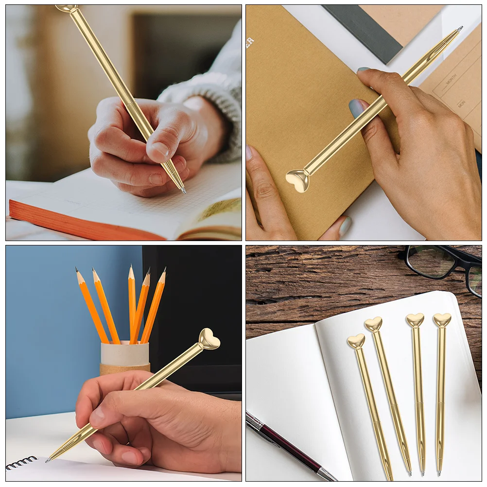 

9 шт. металлические ручки в форме сердца, свадебный душ, свадебная гостевая книга, ручка для письма для офиса, школы, подарки на день Святого Валентина