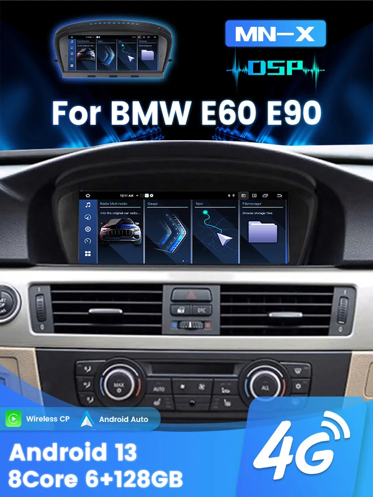 MEKEDE Android OS for BMW 5 Series E60 E61 E63 E64 E90 E91 E92 E93 CCC Carplay HD Screen Car Radio Multimedia Player GPS Navi BT