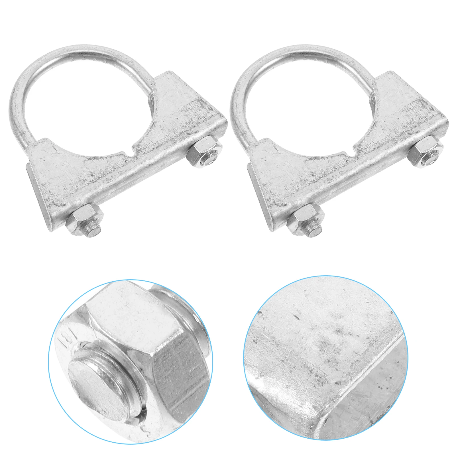 

2 Pcs Adjustment Plate Chicken House Water Pipe Clamp Galvanized Sheet U-bolt Clamps