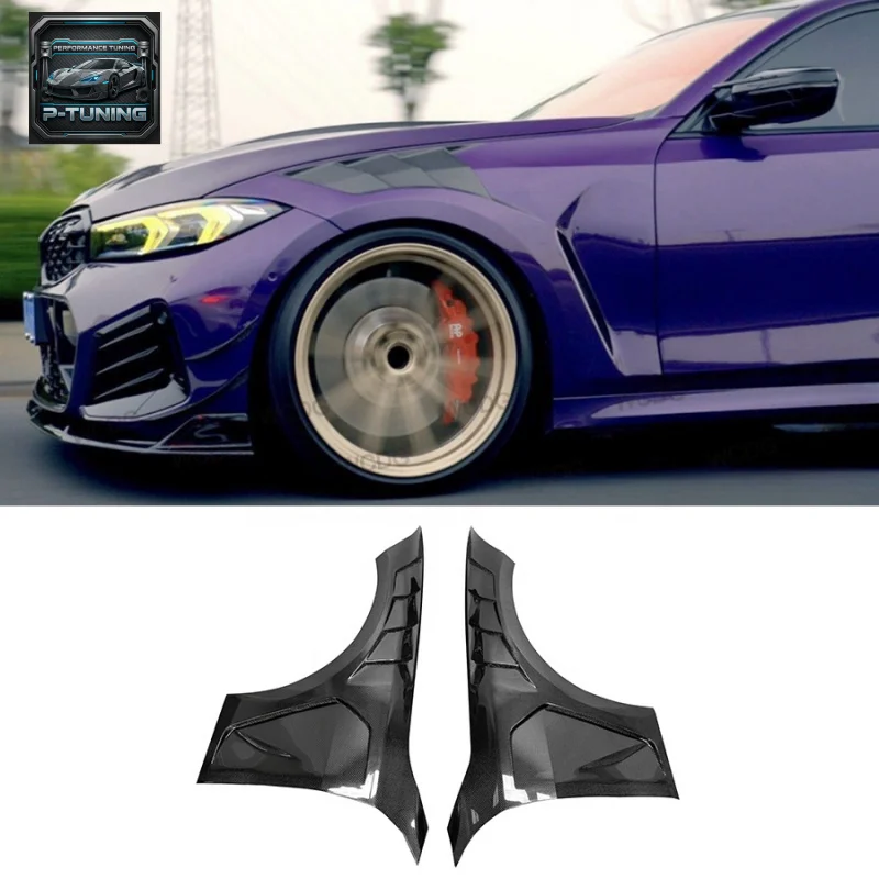 

Carbon Fiber AE Style Side Bumper Vents for BMW 3 Series G20 G28 M340i 2019+ Front Fender Mudguard Trims
