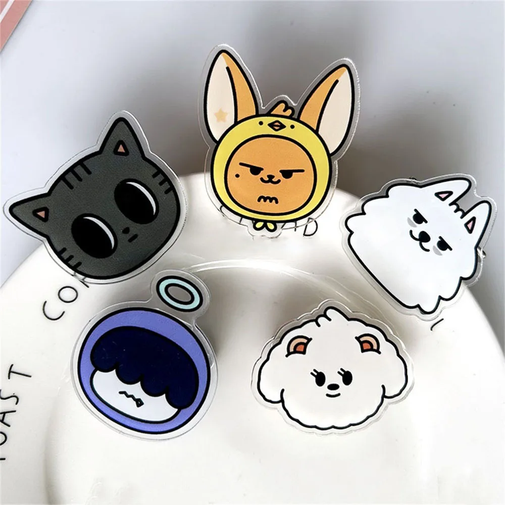 KPOP Beomgyu Soobin Acrylic PP Clips Hueningkai Yeonjun Taehyun Cute Cartoon Paper File Folder Clothes Brooches Pins Fans Gifts