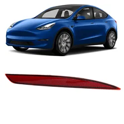 Car Rear Bumper Reflector Red Len Tail Reflector Light Replacement For Tesla Model Y 2020-2023