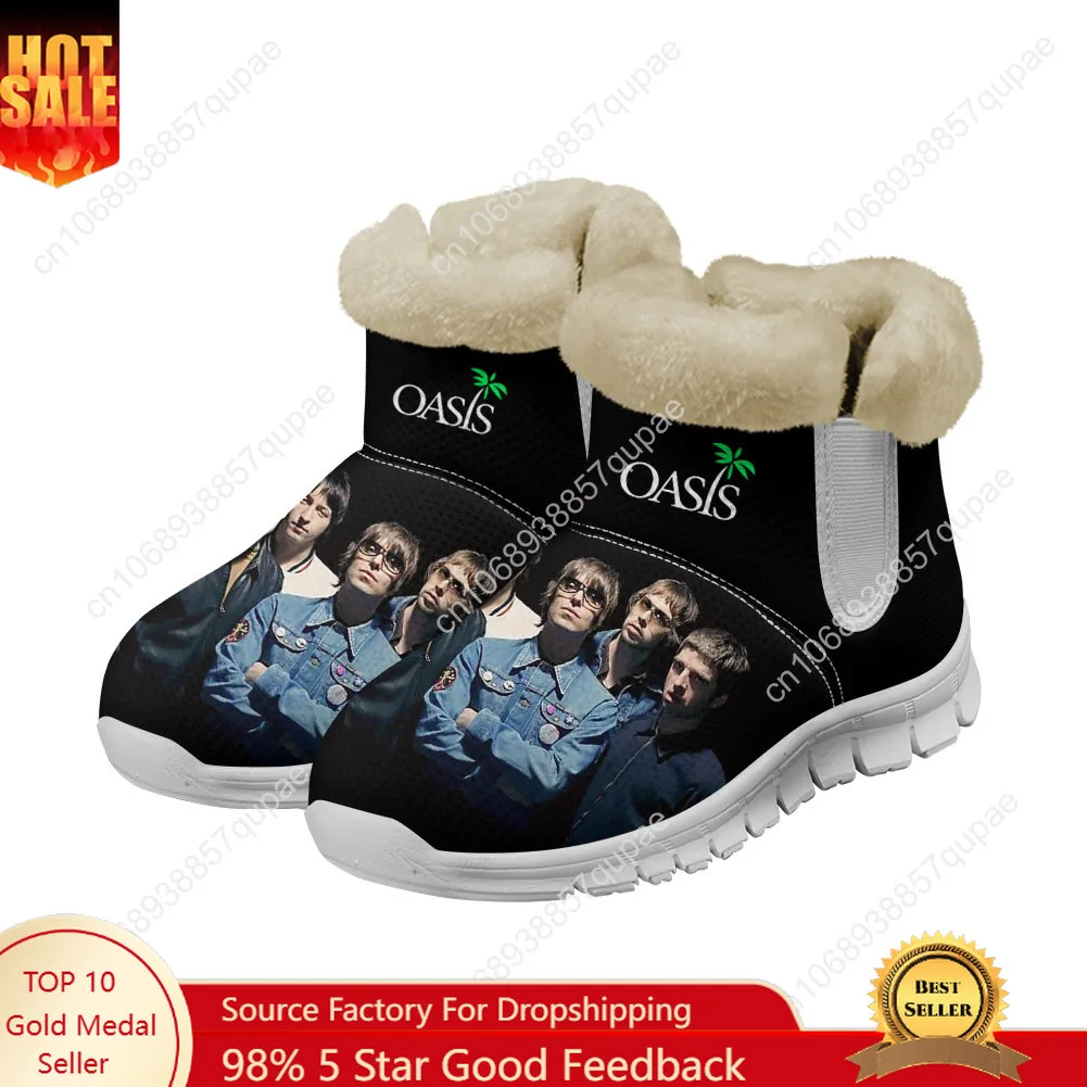 

Oasis Rock Band Snow Boots Mens Womens Teenager Shoes Keep Warm High Quality Casual Lightweight Couple Sports Custom Sneakers