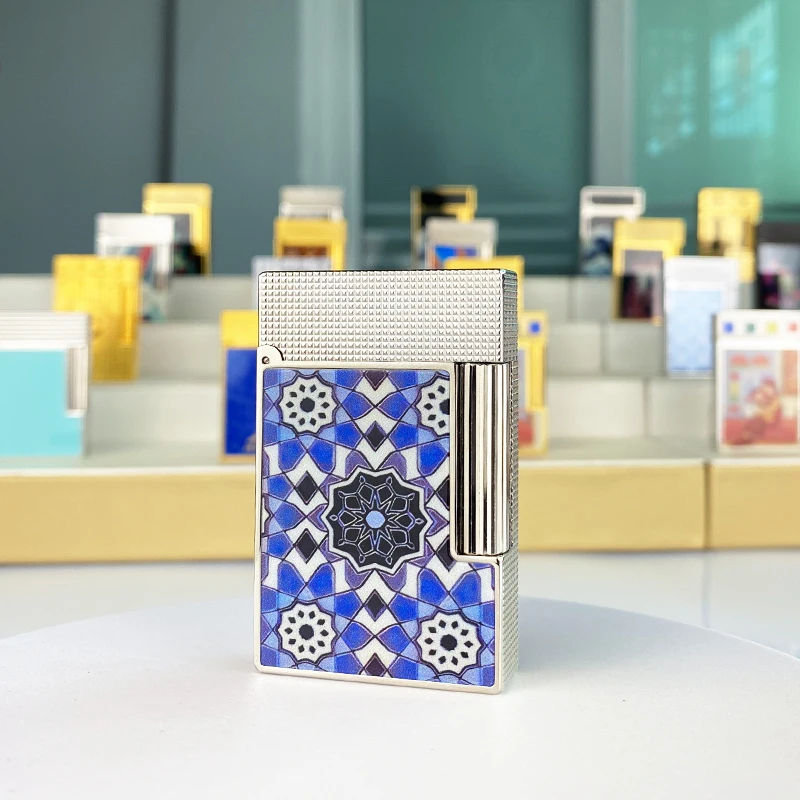 

Новая памятная серия, роскошная бутановая зажигалка с одним и двойным пламенем, плоский тон, натуральная краска для курильщика L2, серия 19032