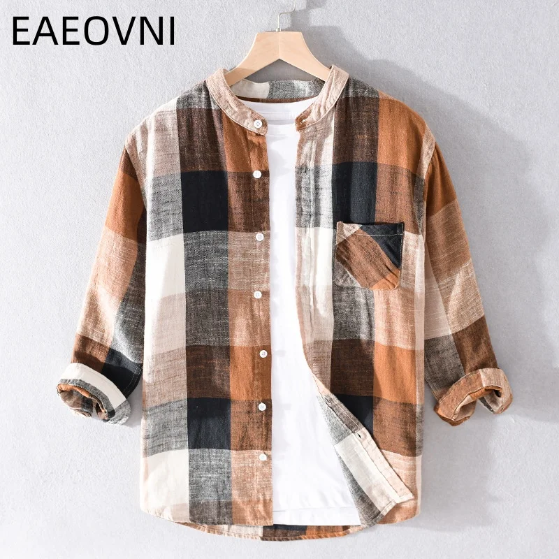 

Linen and Cotton Shirts Man T-shirt Men's Beach Tiki Korean Popular Clothes Hawaiian Short Sleeve Clothing Mens T-shirts Formal