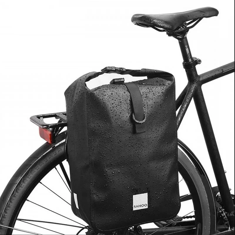 Waterproof Pannier Bag For Mountain Bikes PVC Clip-on Mesh Waterproof Roll-in Design Single Side 10L Rack Bag Riding Gear