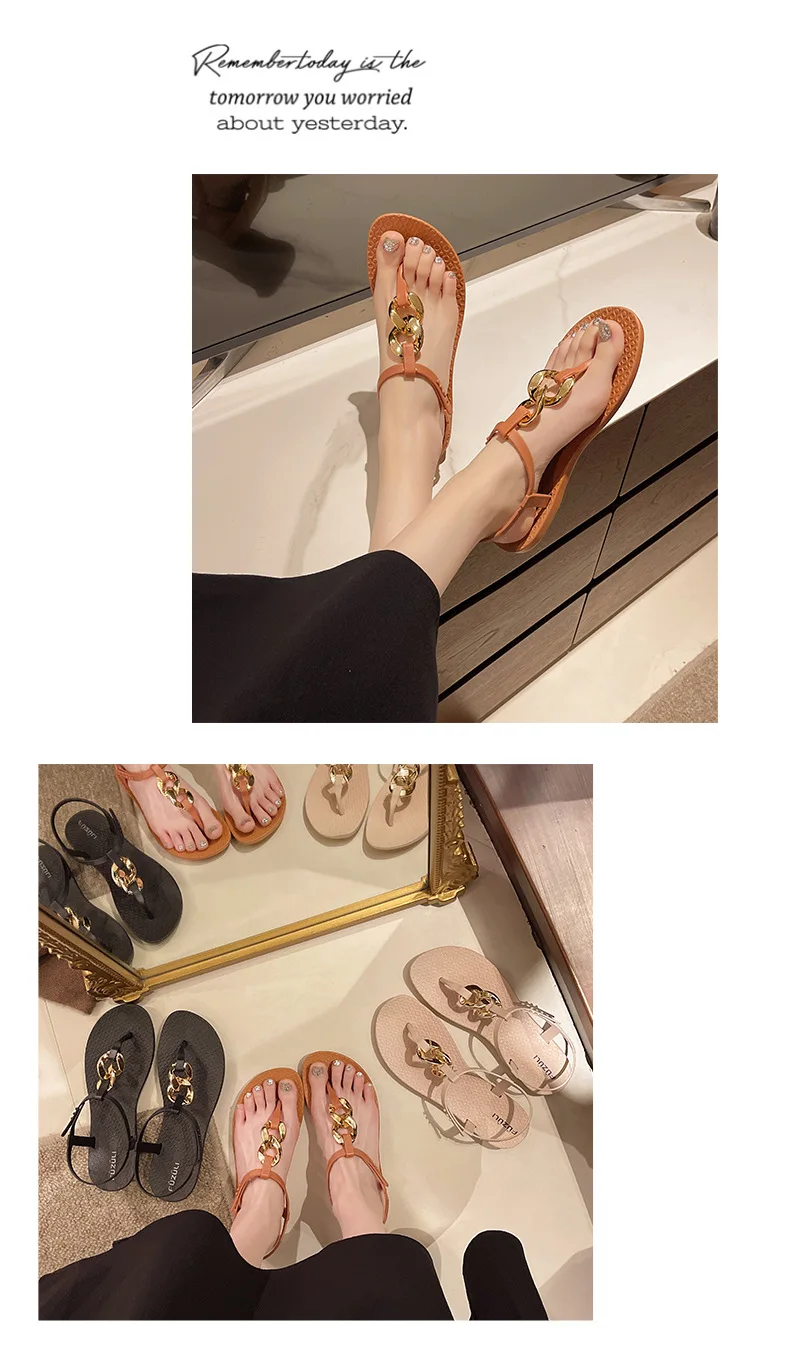 2025 Sommer Neuer Stil Flache Offene Sandalen Leichtes Anti-Rutsch-Design Vielseitige Hochwertige Römische Sandalen für... – Detail 11