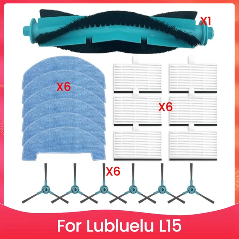 

Vacuum Cleaner Replacement Parts For Lubluelu L15 Robot Vacuum Cleaner Main Side Brush Hepa Filter-AT36