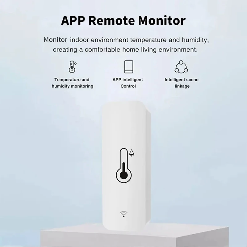 2PCS Tuya WiFi Temperature Humidity Sensor Wireless SmartLife Remote Monitor For Smart Home Work with Alexa Google Assistant