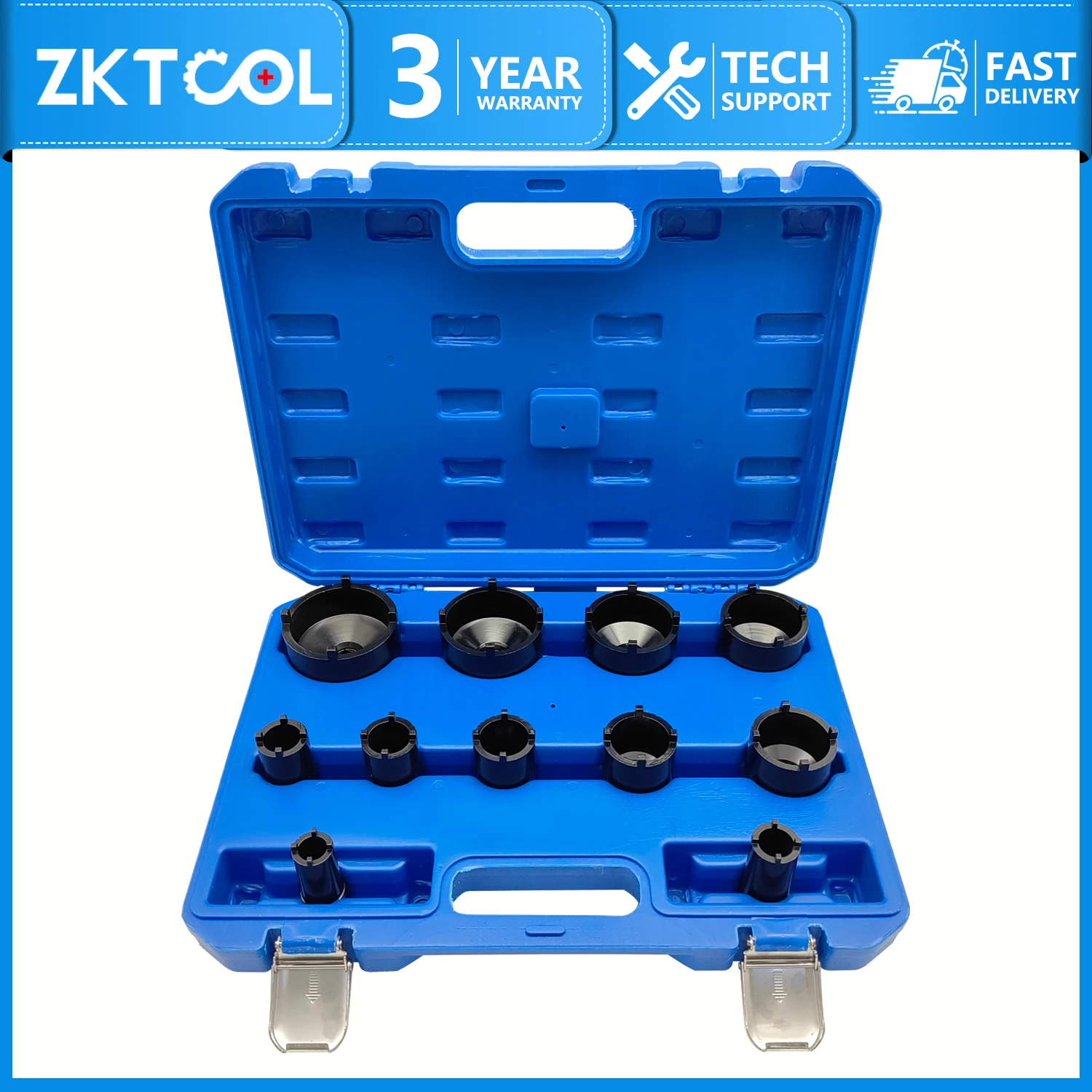 

11-Piece 1/2" Driveshaft Nut Socket Tool Set, Spindle Nut Socket 22-75mm Fits Chevrolet Dodge and Most Other Cars