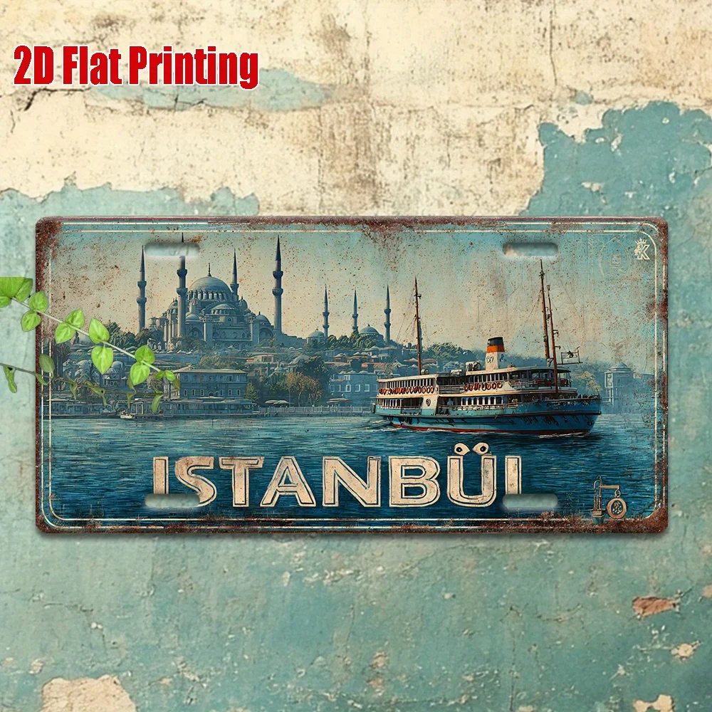 2D Flat, 2D Graphic Design, 2D Graphic Printing, Single Piece, Vintage Metal Sign, Decorative Use Only, Outdoor Wall Art(200 X 1