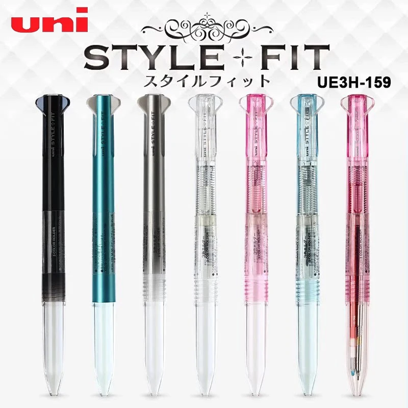 Uni Style Fit 3-Color Customizable Pen Barrel Precise Writing for Students Professionals Students Portable Desk Use Funny Supply