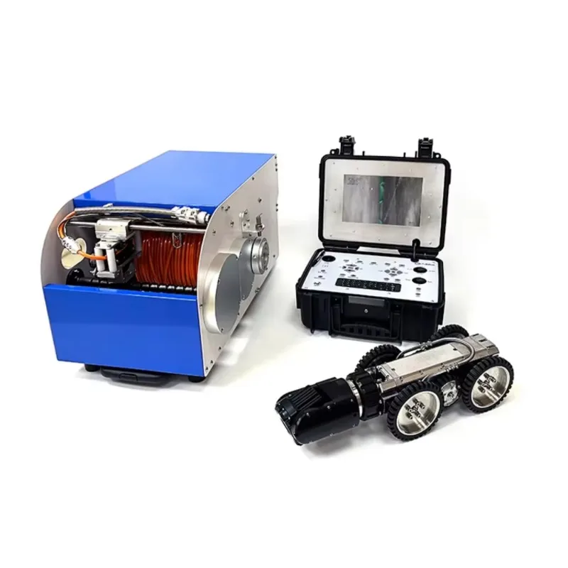 أنبوب CCTV صناعي مجنزرة Ro bot مع محدد موقع دوار ذاتي التسوية ورؤية ليلية لفحص المجاري تحت الأرض #2