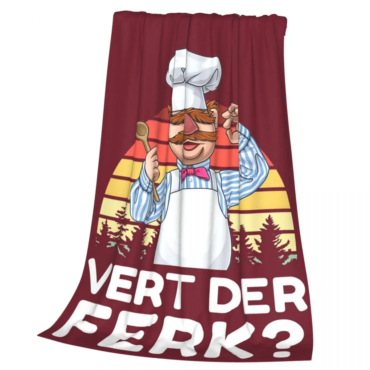 Muppet Show Swedish Chef Expletive New Funny Blankets Flannel Throw Blanket Plush for Bed Living room Picnic Travel Home Sofa