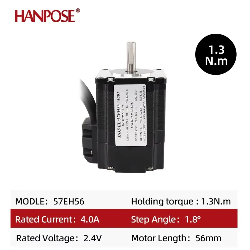 57CME13 4.0A 57 Stepper Motor 57EH56A4001 Closed-loop Motor Engraving 1.3N.m Encoder  CL57 Drive Stepper Motor Nema 23