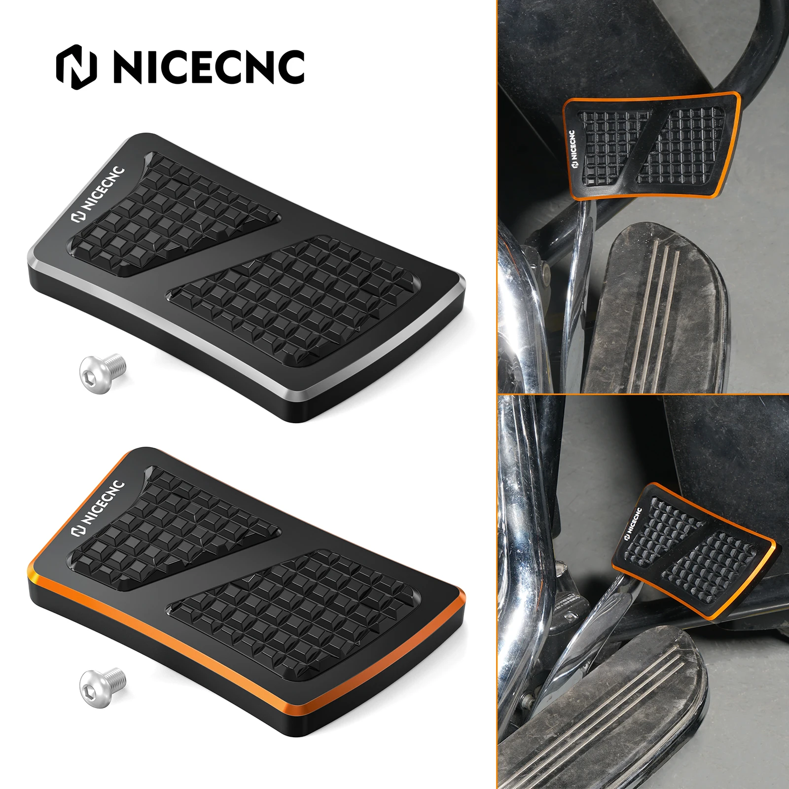 Motorcycle Brake Pedal Pad Extender for Harley Road King/Special Street Glide Road Glide CVO Tri Glide Fat Boy Heritage Classic