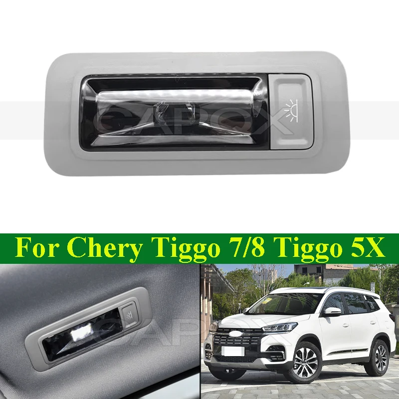 

CAPQX Overhead Console Map Lamp Light For CHERY Tiggo 7 Tiggo 8 Tiggo 5X Car Rear Reading Light Lamp 605000298AA 605000299AA
