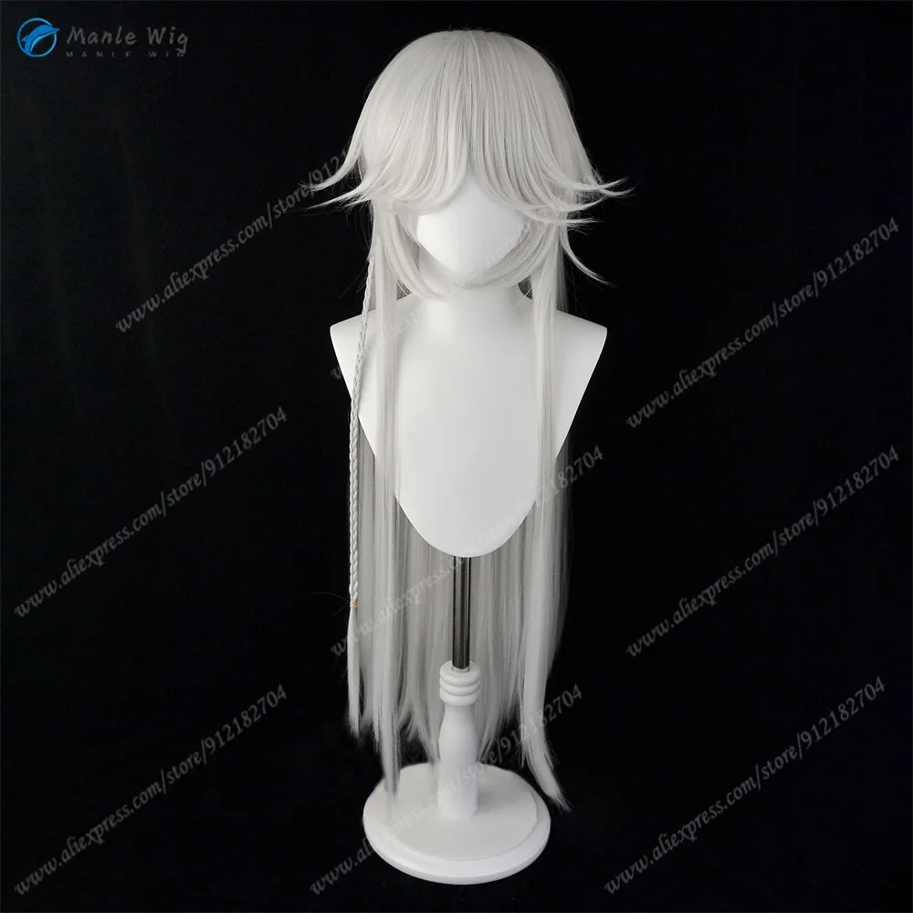 Undertaker Cosplay Wigs Pre Styled Braids Long Grey Cosplay Anime Wig Quality Hair Heat Resistant Hair Halloween + Free Wig Cap