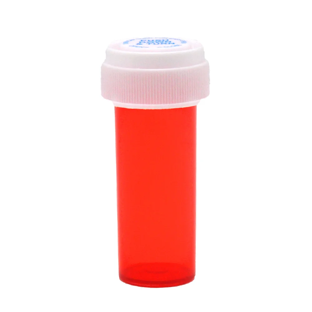 13 Dram Push Down & Turn Vial Container Pocket Size Acrylic Plastic Storage Stash Jar Pill Bottle Case Box Herb Container