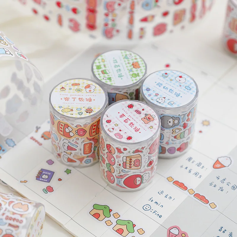 Imagem -04 - Fita Adesiva Decorativa Art Paper Série Bonito Gummies Lovely Pcs por Lote