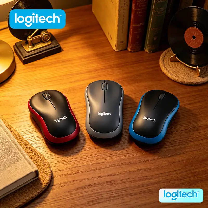 

Logitech M185 Travel-Mate Mouse Lightweight Design 10m Range 3 Buttons Navigation 12-Month Battery On-the-Go Work Tool
