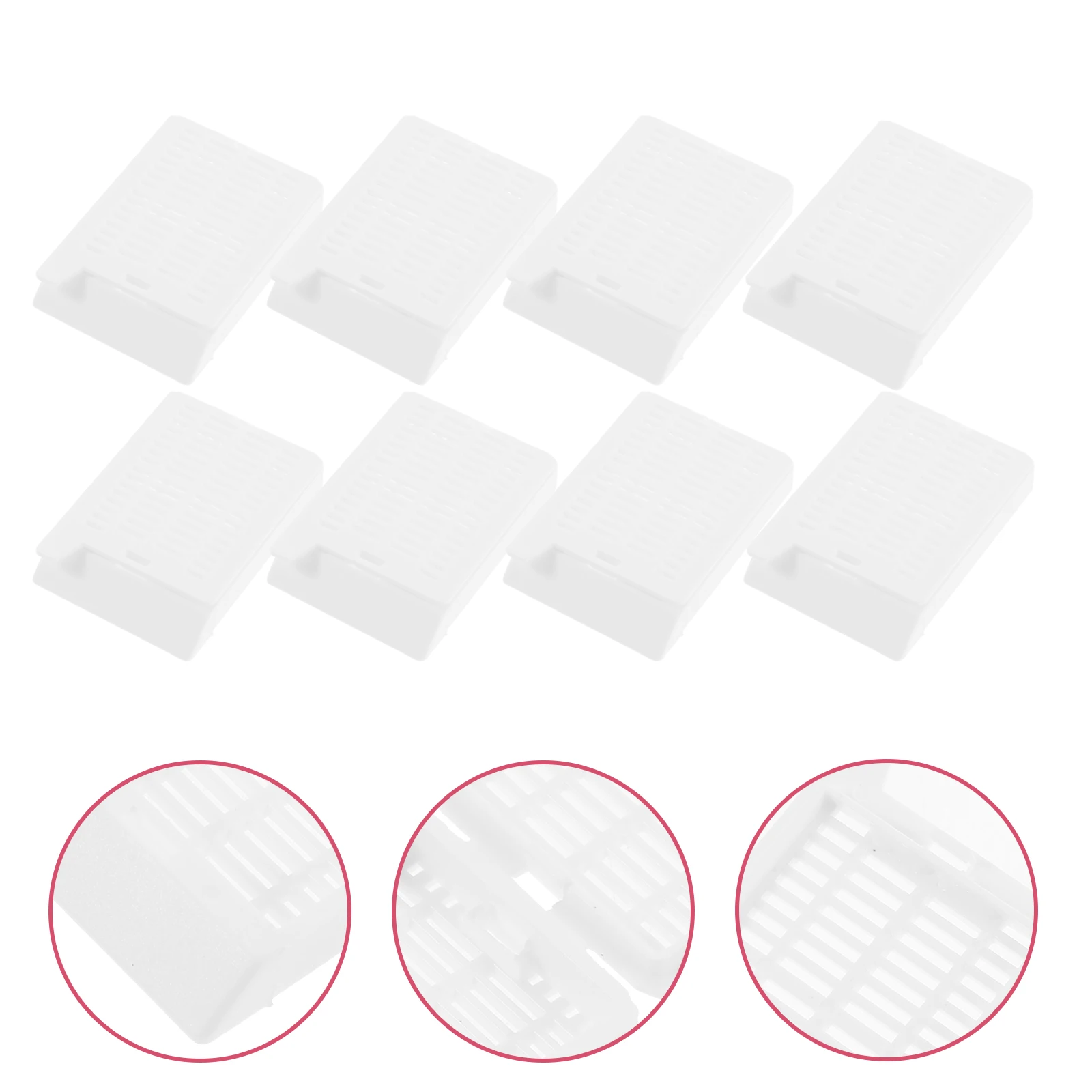 200 pcs Plastic Scientific Cassette Tissue Embedding Box Square Hole Drainage Histology Use Medical Teaching Supplies Tissue