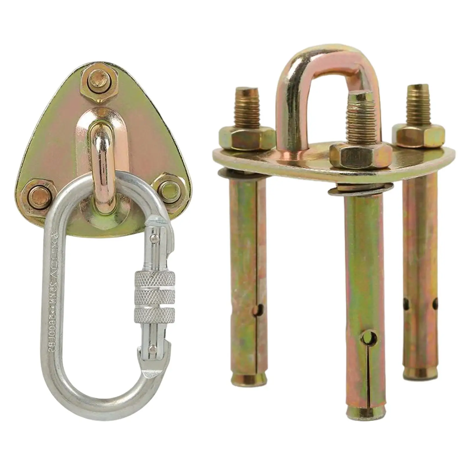 Rope Expansion Screw Eye Plate Hook Bracket Set, Ropes Fastening Device Tripod Hook Rope Fixing Bracket