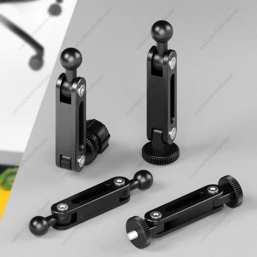 Universal Aluminum Car Mount Extension, 17mm Ball Head To 1/4 Screw Adapter for Phone Holders