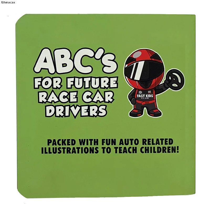 Abc Book For Future Racers Children Racing Parts Learning Alphabet Book Kids Car Parts Illustrated Alphabet Book Toddler Book