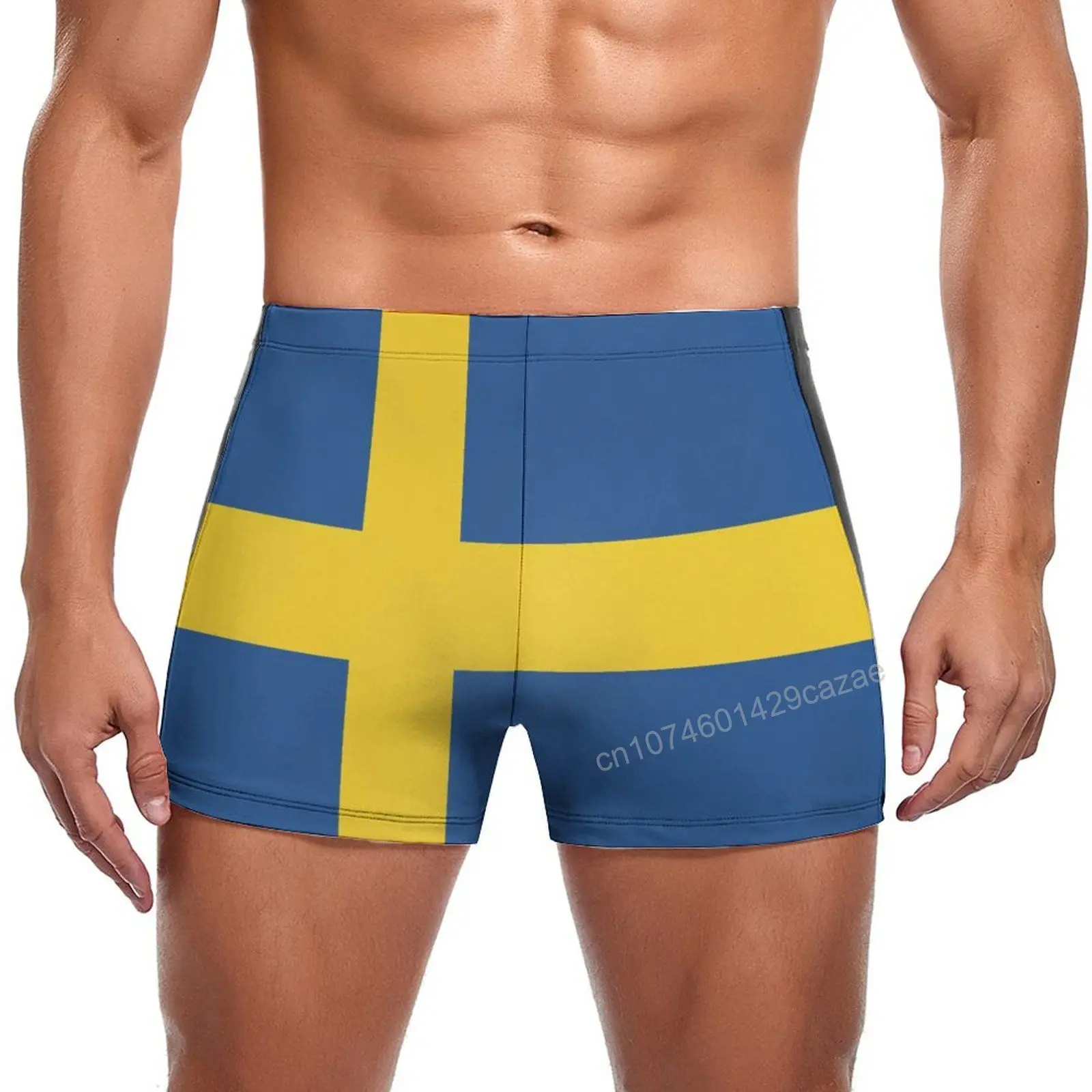 

Swimming Trunks Sweden Flag Quick Dry Shorts For Men Swim Beach Short Summer Gift