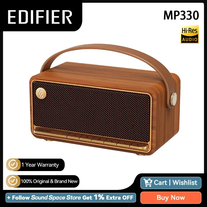 Edifier MP330 Portable Bluetooth Speaker Hi-Res Audio Bluetooth V6