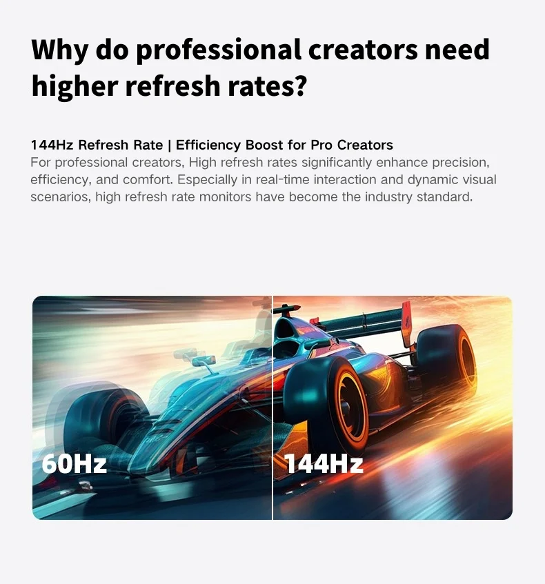 TCOIOR 27" 4K 144Hz Fast-IPS HDR600 1ms GTG 98% DCI-P3 10Bit High Refresh Rate Display Designer & Gaming Monitor
