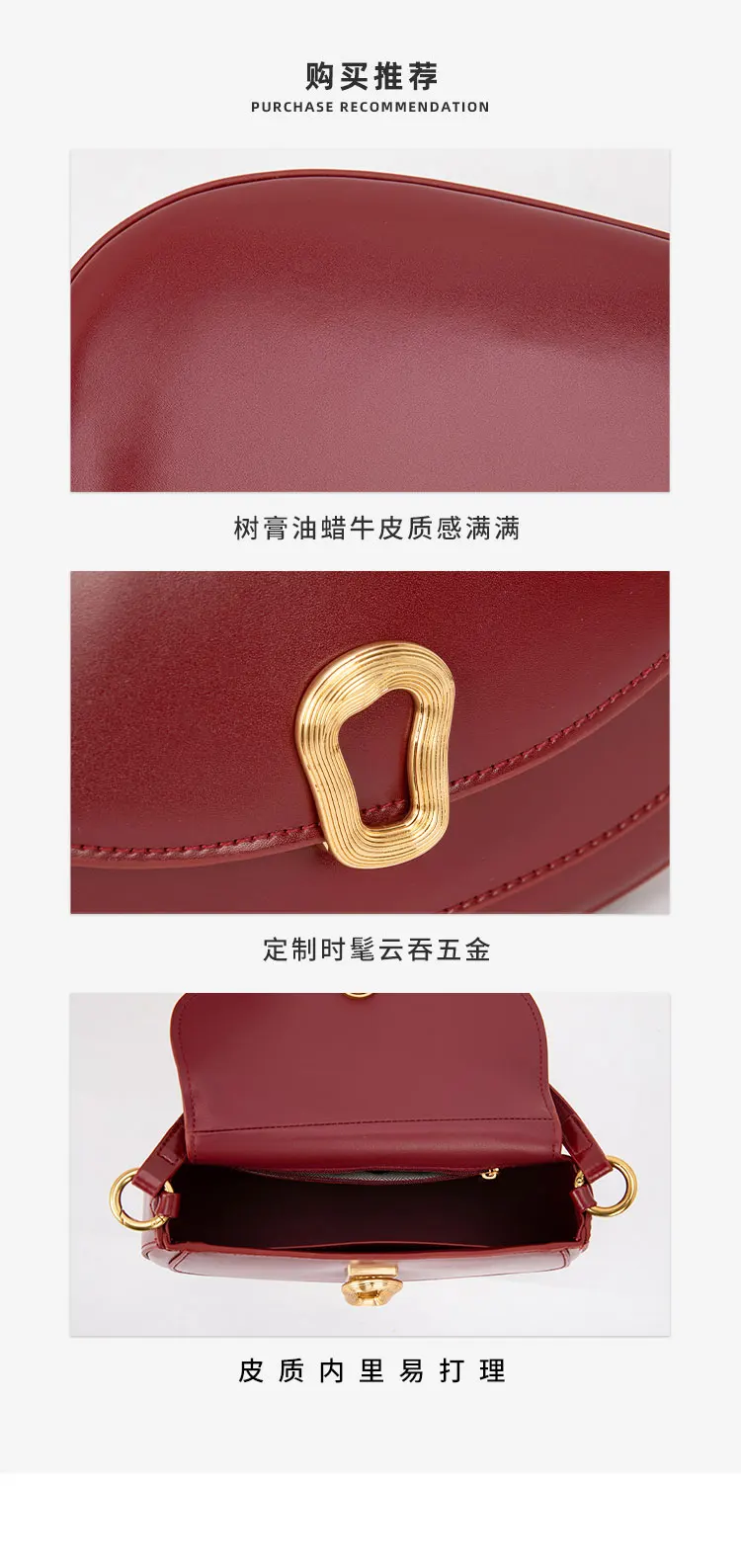 Women\'s Bag VENOF 2024 for Women Versatile Cowhide Leather Handbag Autumn Winter Ladies Crossbody Chill Designer Shoulder Bag