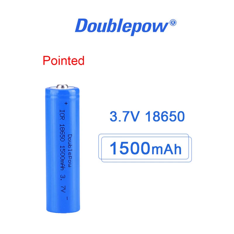 Doublepower 18650 3.7V 1500mAh rechargeable lithium battery, flashlight,  laser pointer, remote control, electronic toys