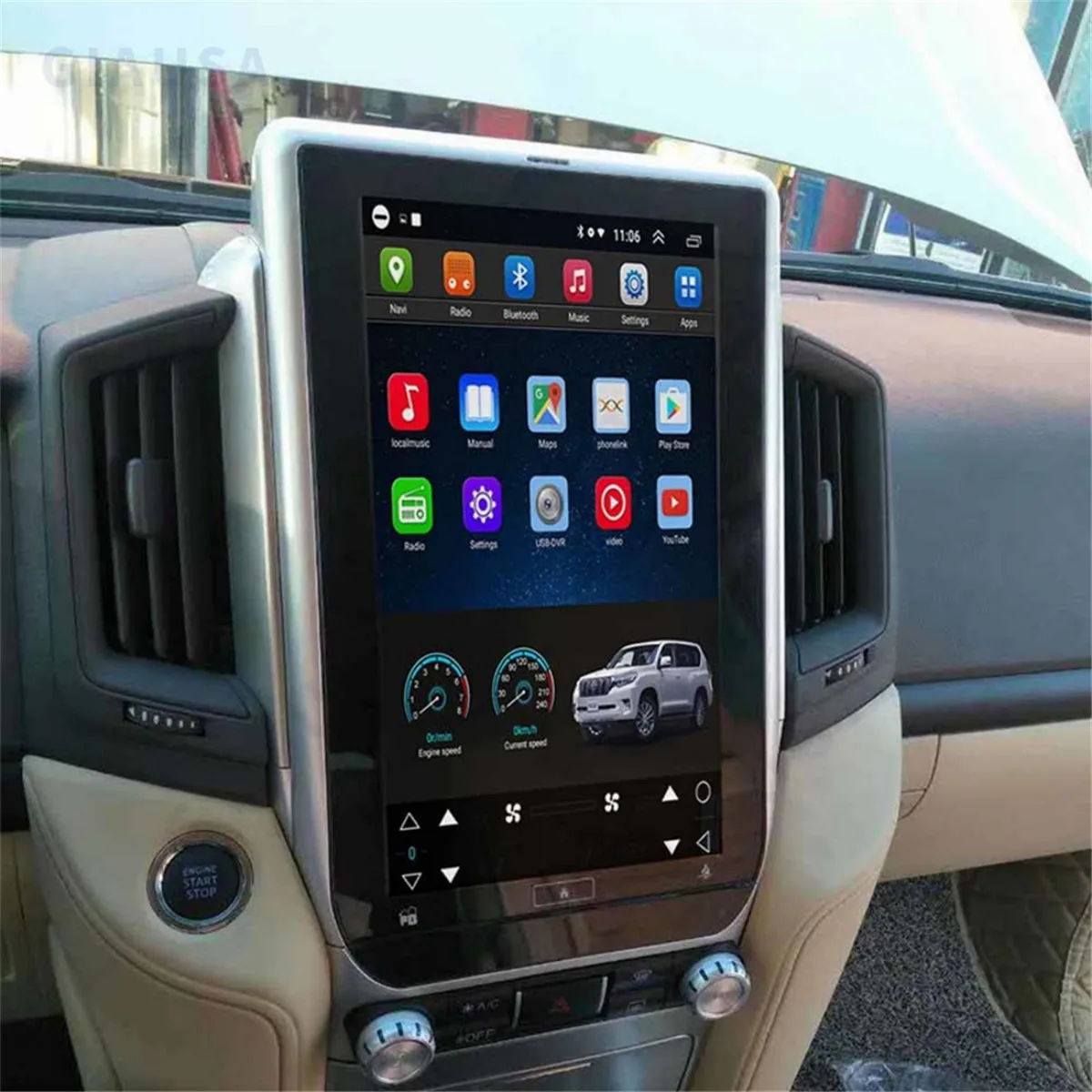 

13.8" Head Unit For Toyota Land Cruiser 200 LC200 2016-2019 Android 14 Radio GPS Navigation Car Multimedia Player Carplay Radio