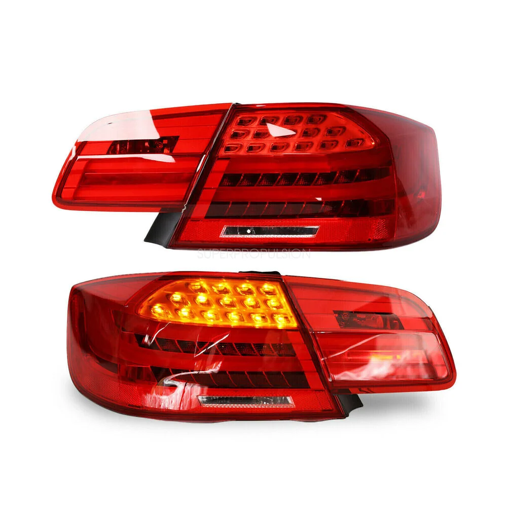 1 Pair Red Car Rear LED Tail Light Brake Light For BMW 3 Series 330 335 M3 E92 2006-2012 Tail Light Lamp Assembly Set
