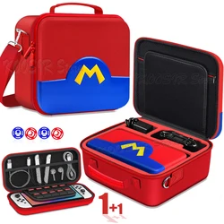 Bonita funda de almacenamiento de juegos para Nintendo Switch, bolsa de mano con temática de Mario, accesorios para consola, bolsa portátil