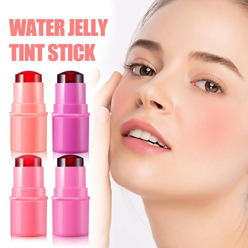 

4 Color Jelly Cheek Blush Tint 3-in-1 Moisturized Blusher Sticker Water Long Lasting Brighten Matte Facial Contour Rouge Makeup