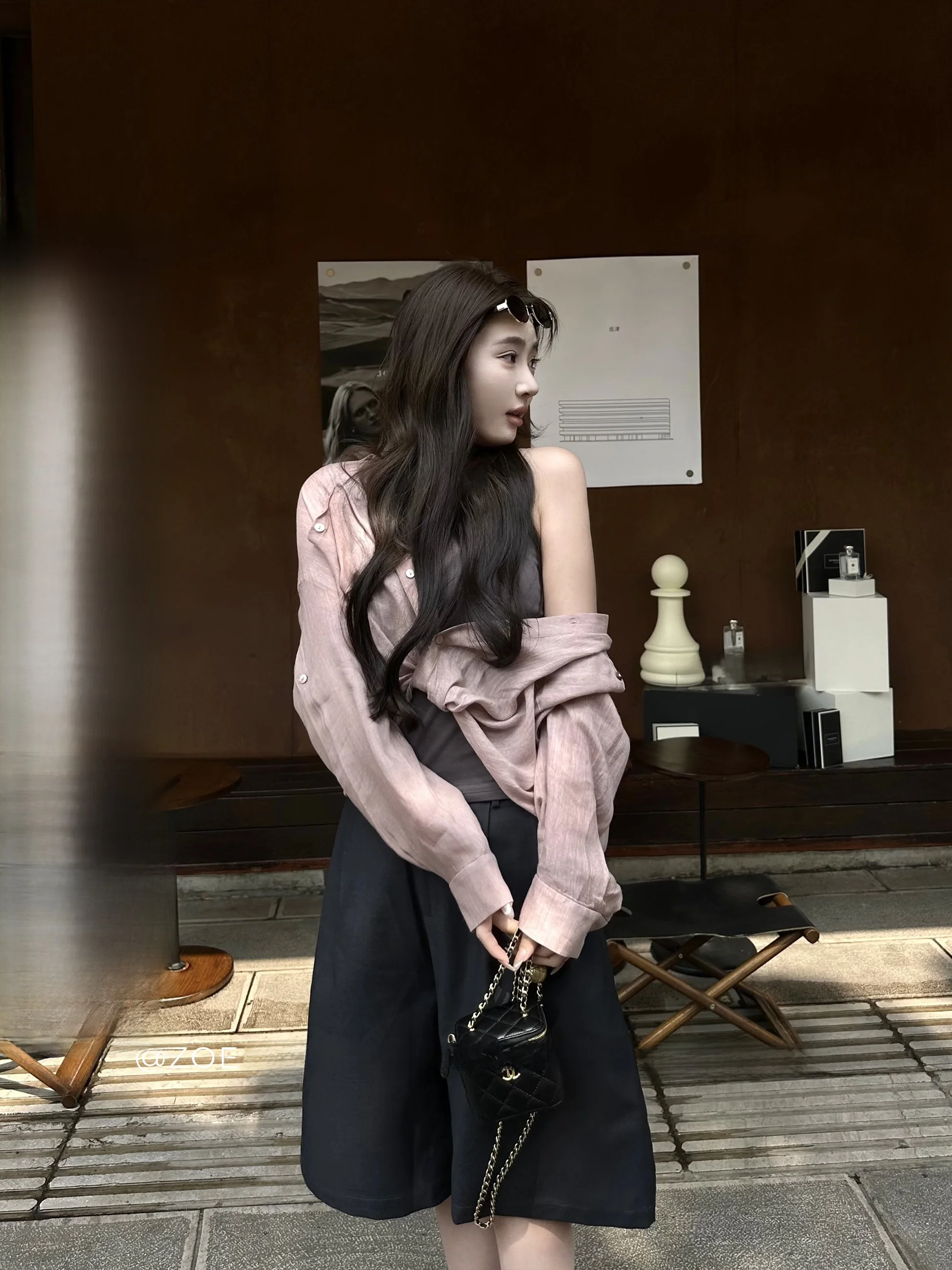 

Zoe Anymore Korean Style Loose Cotton Casual Shirt Women's Breathable Long Sleeve Comfortable Skin-Friendly Slimming Top