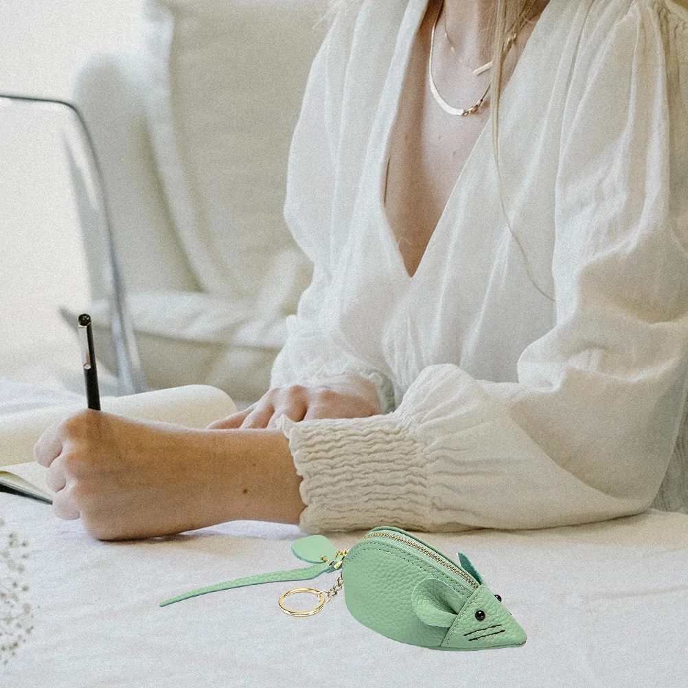 Adorable Mouse Shaped Coin Purse Compact Mini Wallet for Women Cute Small Pouch Holder for Change Jewelry Lipstick