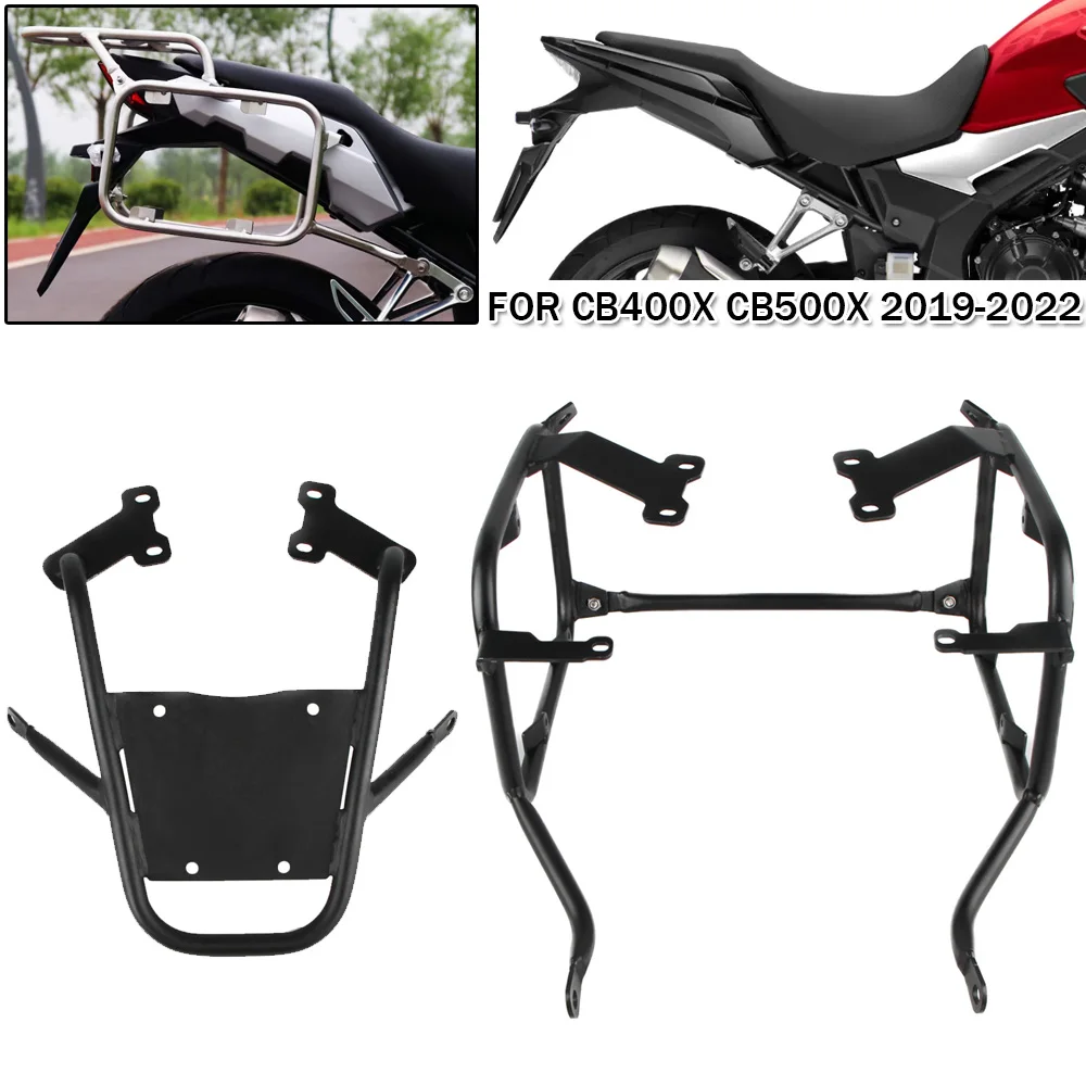 

Motorcycle Topcase Rear Rack For Honda CB400X CB500X 2019-2021 2022 CB 400X 500X Pannier Holder Stainless Steel Mounting Bracket