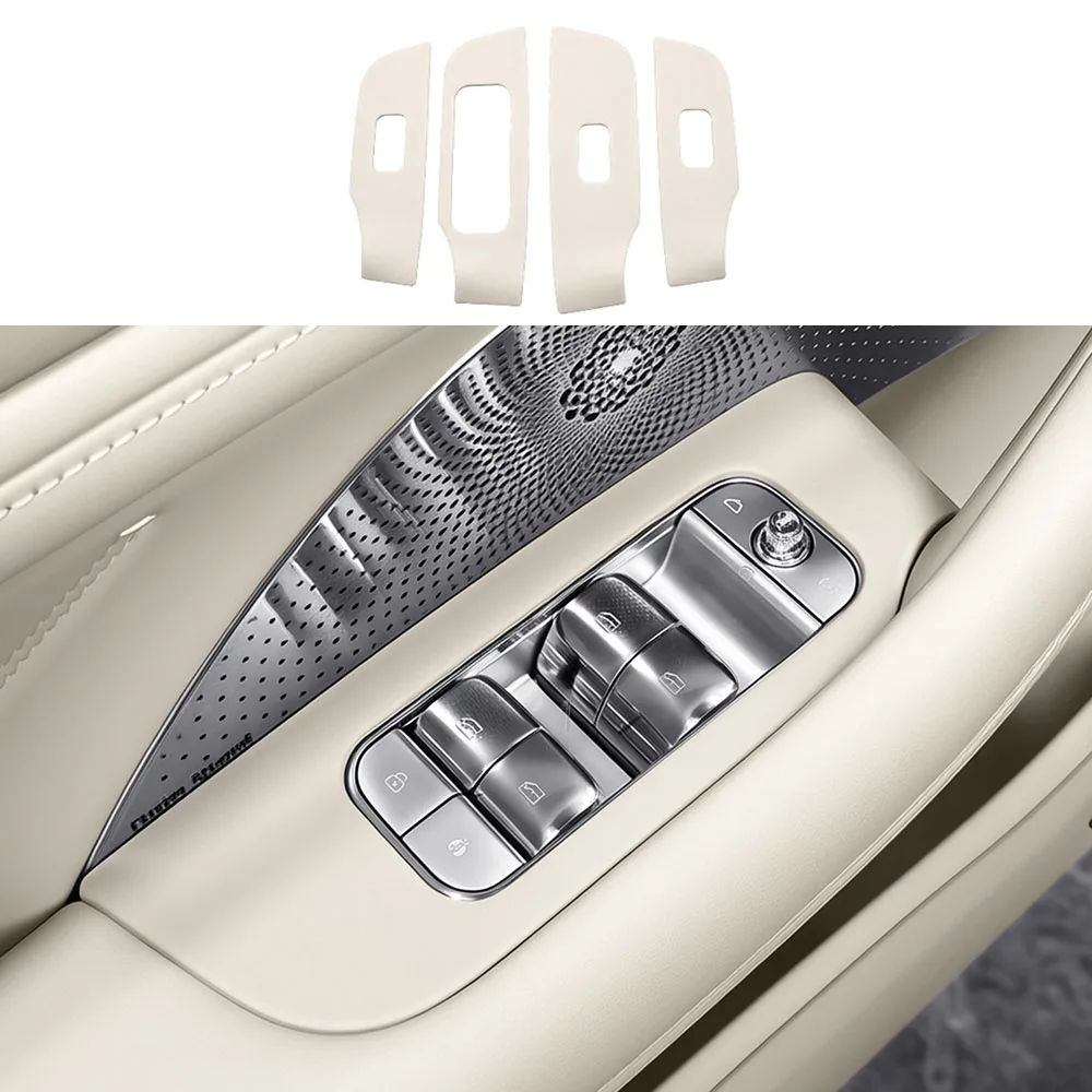 4 Pcs Suitable For Geely Galaxy TT Window Lift Panel Pad Automotive Parts Original Car Color Silicone Protective Sticker