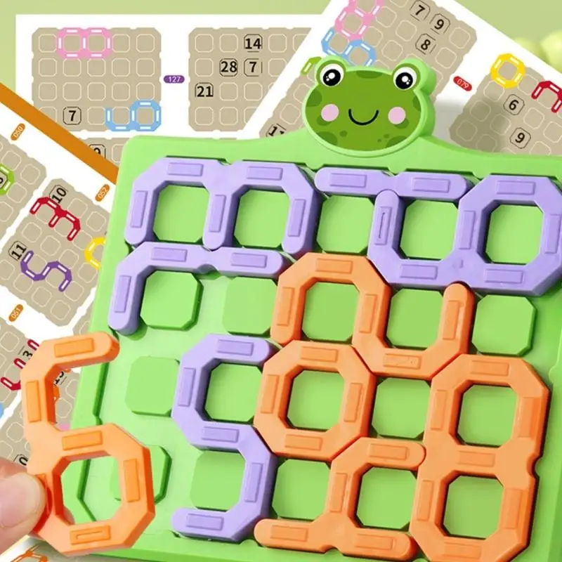 Puzzle chiffres dessin animé, bloc forme, labyrinthe jouet d'apprentissage pratique pour enfants, développement