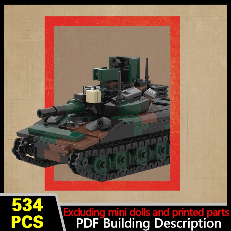 M551 Light Military Tank Model MOC Building Bricks War Equipment Style Modular Technology Gifts Holiday Assemble Toys Suit