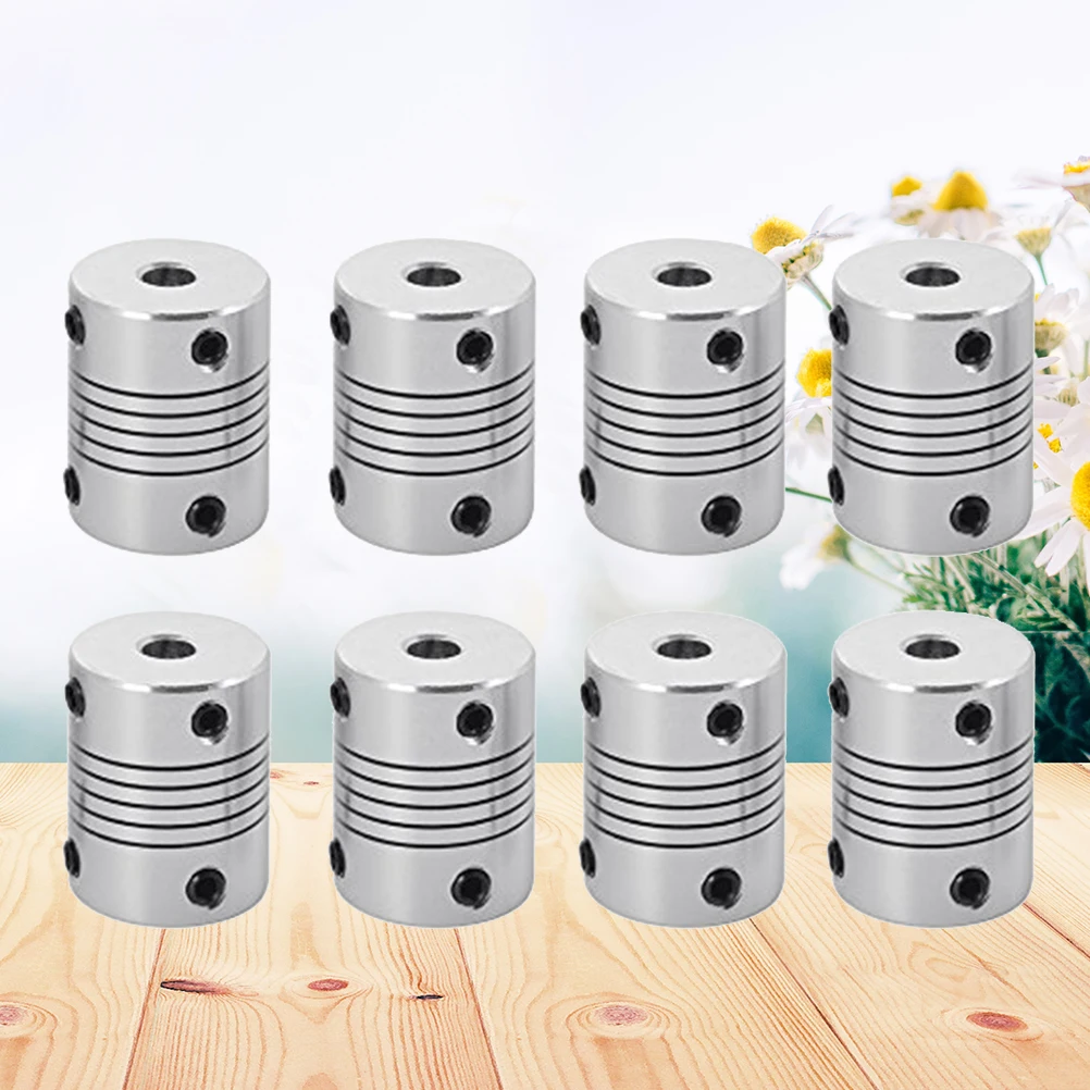 

8 Pcs DIY Stepper Motor Servo Aluminum Alloy Winding Thimble Coupling 3d Printer Tools Lightweight Vibration Absorbable Radial