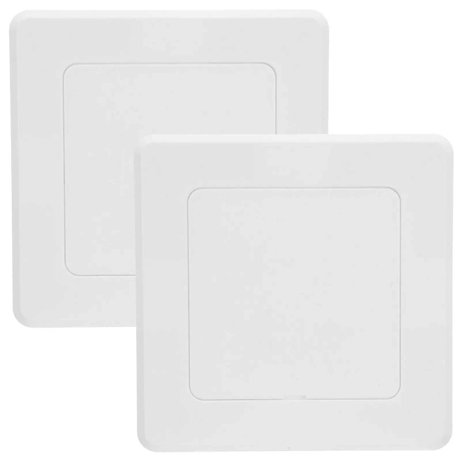 2Pcs Self-Adhesive Wall Access Panel for Drywall and Ceiling 4x4 Plastic Access Door Plumbing Pipe Cover Wall Flange Pipe Cover