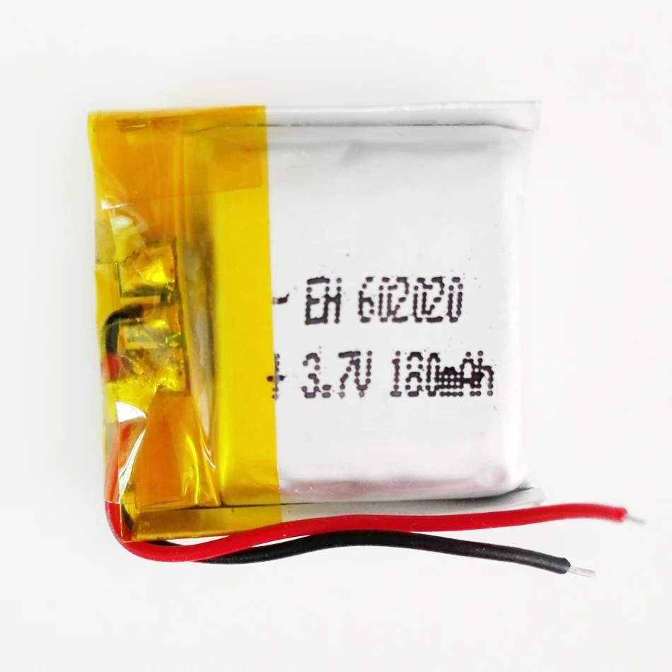 

3.7v 180mAh Polymer Lithium Lipo Li ion Rechargeable Battery For MP3 Bluetooth Speakers Smart Watch Recorder Led Light 602020