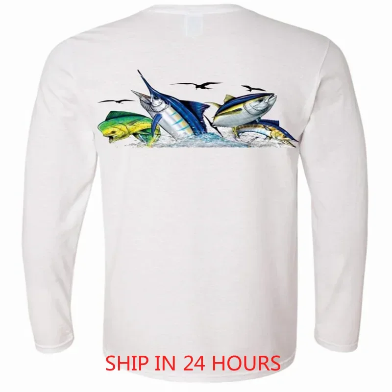 

New Professional Quick-Drying UPF 50 UV Fishing Clothes Men's Long Sleeve Fishing Wear Custom Breathable Fishing Shirts