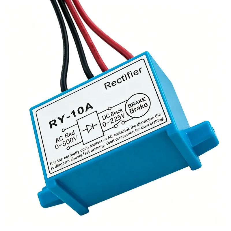 RY-10A Heavy Duty Brake Rectifier AC 0-500V DC 0-225V 10A Half Wave Rectifier Module forfor Crane Hoist Industrial Equipment