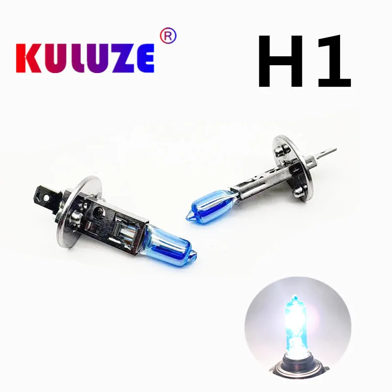 2pcs Crystal Super Bright White H1 Halogen Bulb 12V Car HeadLight Bulb High And Low Light Fog Lamp Bulb 55w Halogen Lamp Source